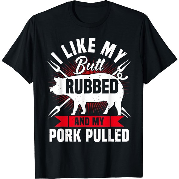 Mens Funny Bbq Grilling Pulled Pork T-Shirt-image