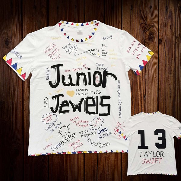 Iconic Junior Jewels 3D Shirt, Music Video Prop Shirt, Signature High School Shirt-image