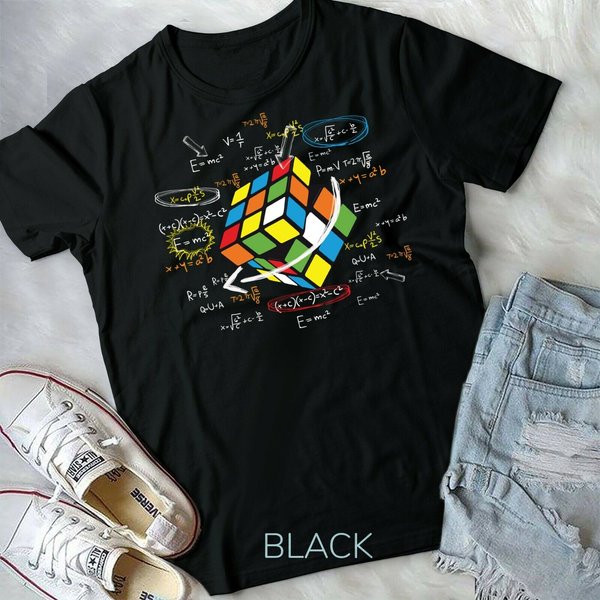 Cool Math Rubik Rubix Rubics Player Cube Math Lovers Unisex Youth T-Shirt-image