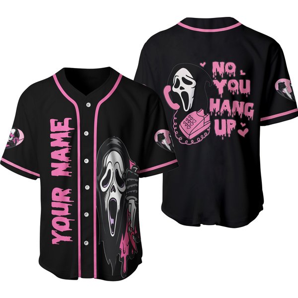 Scream No You Hang Up Horror Ghostface Baseball Jersey Shirt-image