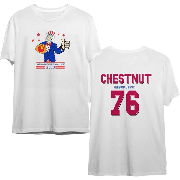Nathan's Famous Hot Dog Eating Contest Tee, Joey Chestnut 2023 Shirt-image