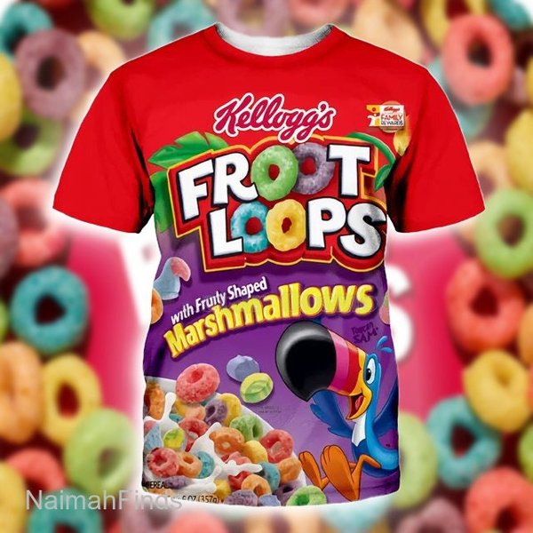 Kelloggs Froot Loops Tshirt Group Halloween Costumes Group Candy 3D Shirt-image