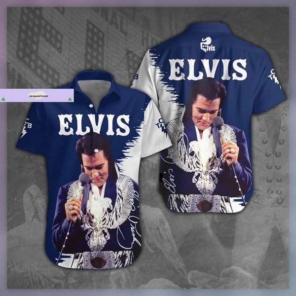 Elvis Presley Button Shirt, Elvis Presley Hawaiian Shirt-image