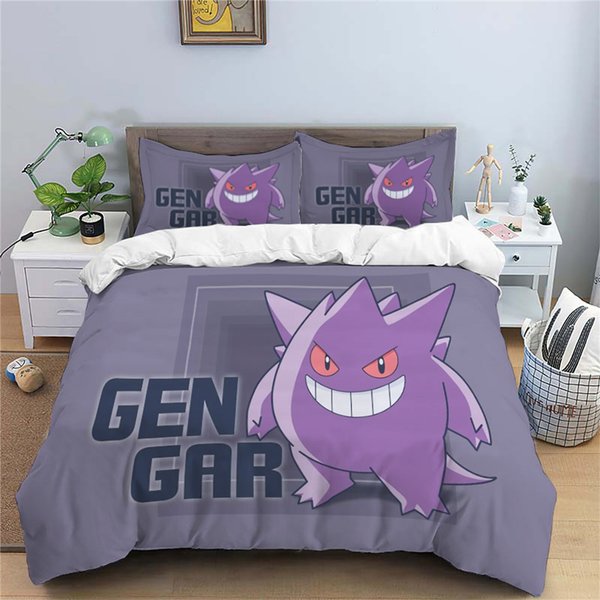 Gengar Bedding Three Piece Quilt Cover Comfortable Sport Customized Quilt