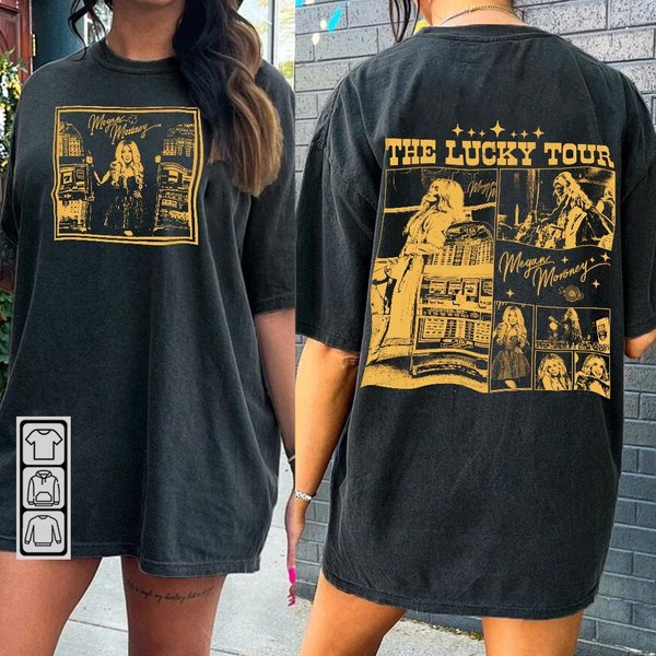 Megan Moroney The Lucky Tour 90S Rap Music Shirt 2 Sides, Bootleg Vintage-image