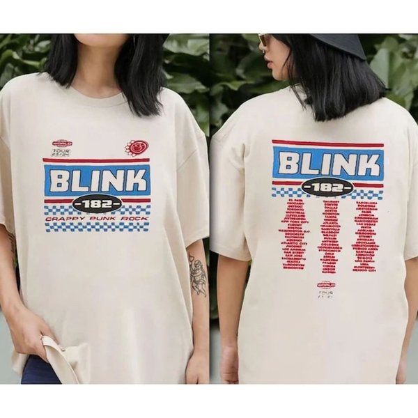 B182 T Shirt, Crappy Punk Rock B182 World Tour Concert Tee-image