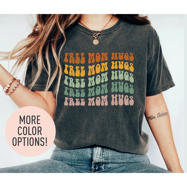 Free Mom Hugs Shirt, Pride Month Tshirt, Lgbtq Mom T-Shirt-image