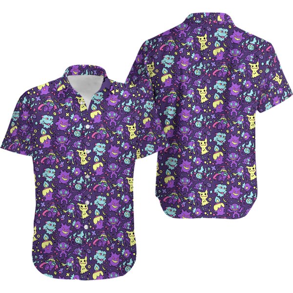 Gengar Pkm Hawaiian Shirt-image