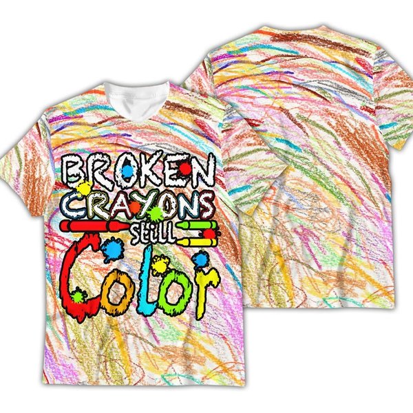 Broken Crayons Still Color Shirt, Broken Crayons Still Color 3D Hooodi-image