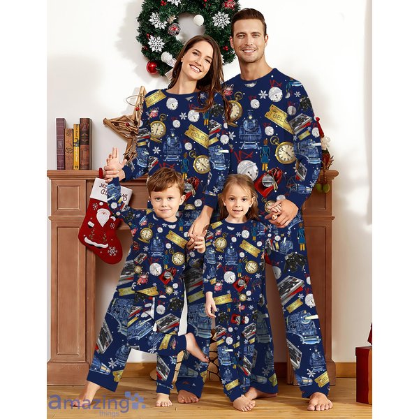 Group Matching Pajamas Set, Believe Clocks Polar Express Pajama-image
