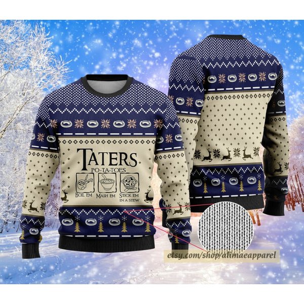 Taters Potatoes Merry Christmas Sweater
