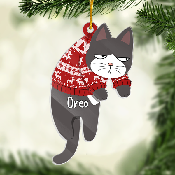Have Yourself A Very Meowy Christmas - Cat Personalized Custom Ornament-image