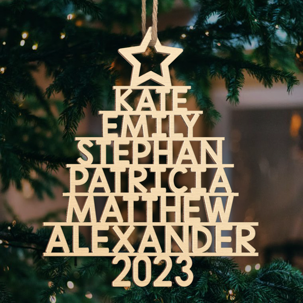 Christmas Family Tree - Family Personalized Custom Ornament-image