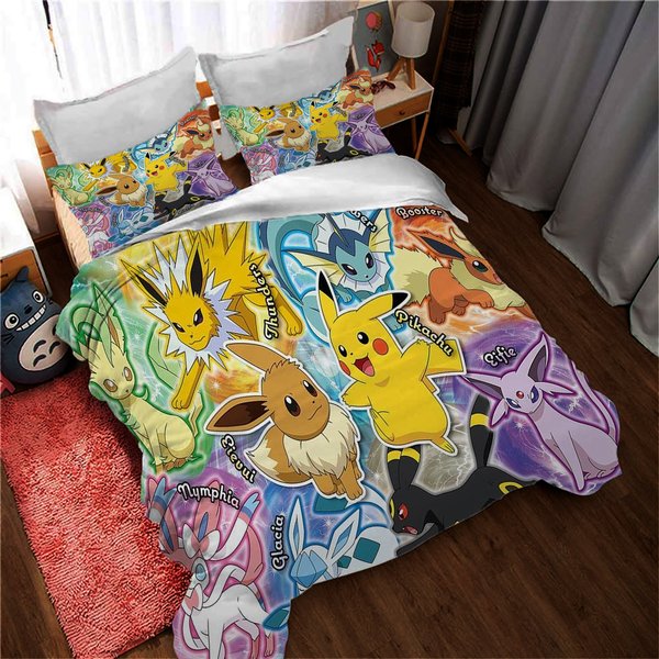 Pkm Eevee Duvet Covers Bedding Set, Twin Full Queen King