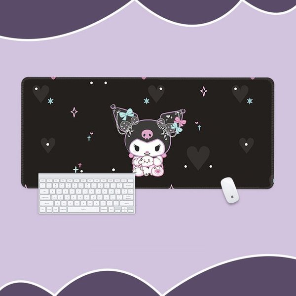My Melody And Kuromi Mouse Pad Kawaii Gaming Mouse Cute Gaming Mat Desk Mat-image