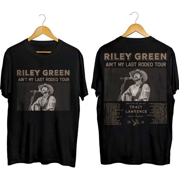 Riley Green Ain't My Last Rodeo Tour 2023 2024 Shirt, Gift For Fans Tee-image