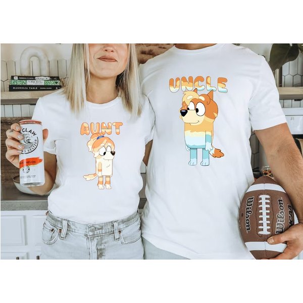 Aunt And Uncle Blueydad Shirts,Blueydad Birthday Shirts, Blueydad Aunt,Blueydad Uncle Matching Family Tees-image