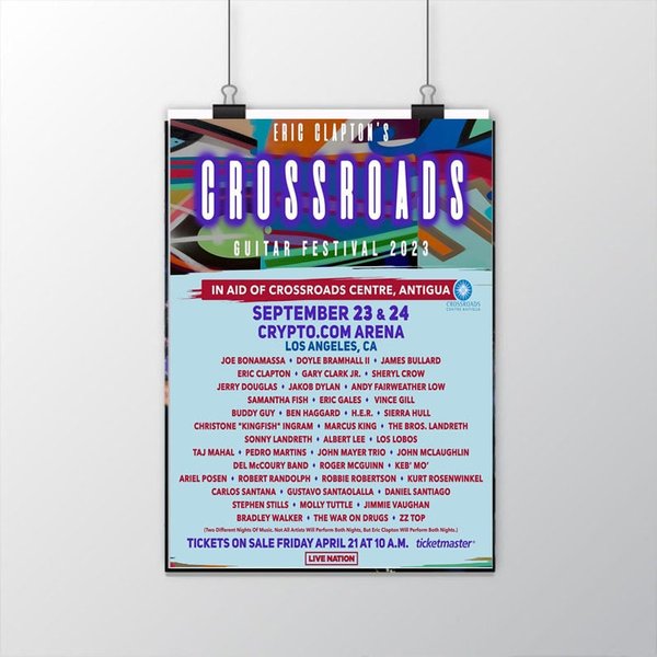Eric Clapton Crossroads Guitar Festival 2023 Poster-image