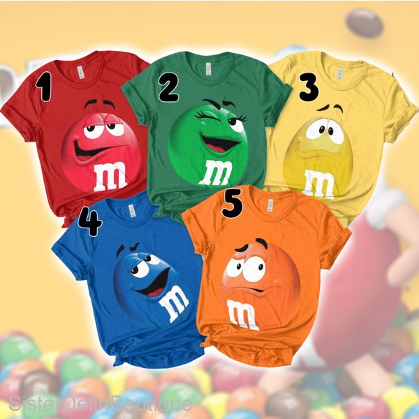 Mm Candy T Shirt M And M T Shirt, Chocolate Party Group Costume Shirt-image