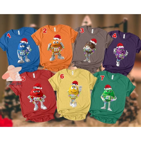 M And M T-Shirt Group Matching Family Shirt, M&M Christmas Tshirt-image