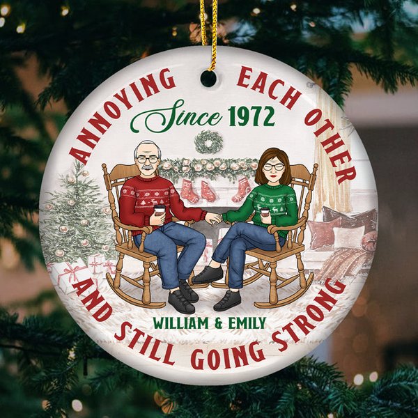 Annoying Each Other For Decades But Still Going Strong Now - Couple Personalized Custom Ornament-image