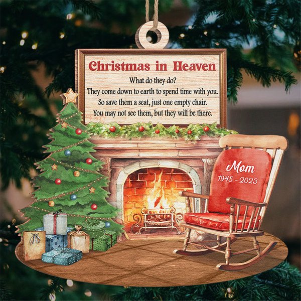 Christmas In Heaven - Memorial Personalized Custom Ornament