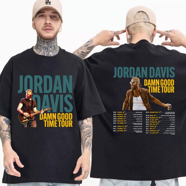 Jordan Davis Country Music Shirt, Jordan Davis Damn Good Time Tour 2023-image