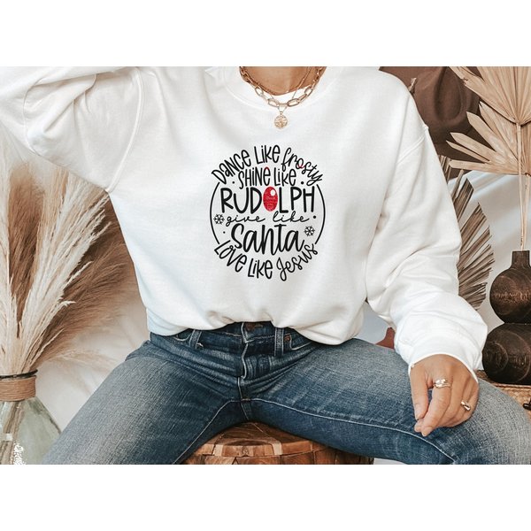 Santa Love Like Jesus, Dance Like Frosty, Christmas Shirt, Funny Christmas-image