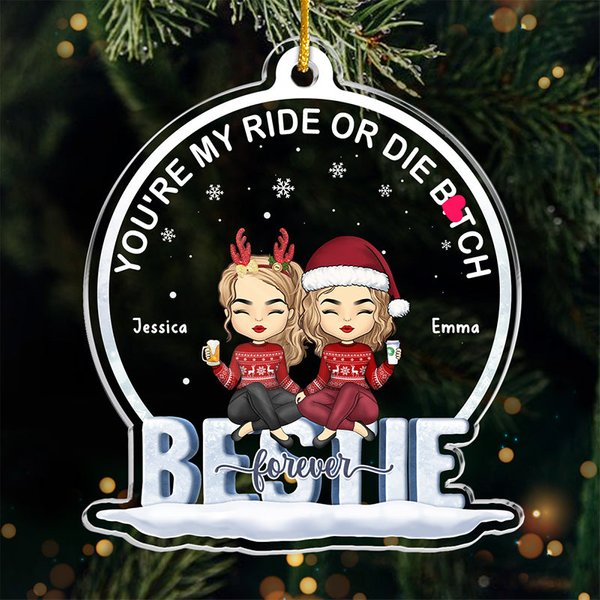 You're My Ride Or Die - Bestie Personalized Custom Ornament-image