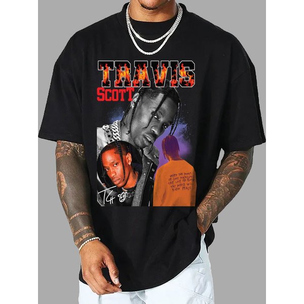 Travis Scottt-Shirt Hip Hop Pop Urban Streetwear | Birthday Gift Ideas Tee-image