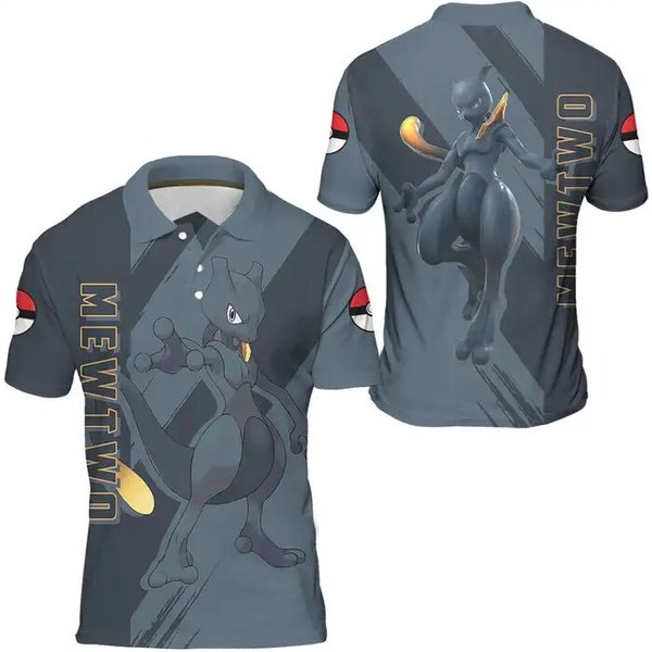 Pkm Mewtwo Polo Shirt-image