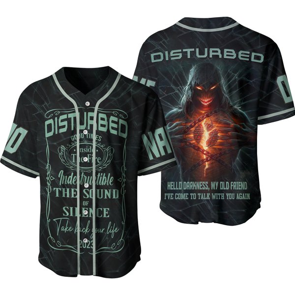Disturbed Baseball Jersey Shirt, Disturbed World Tour 2023 Shirt