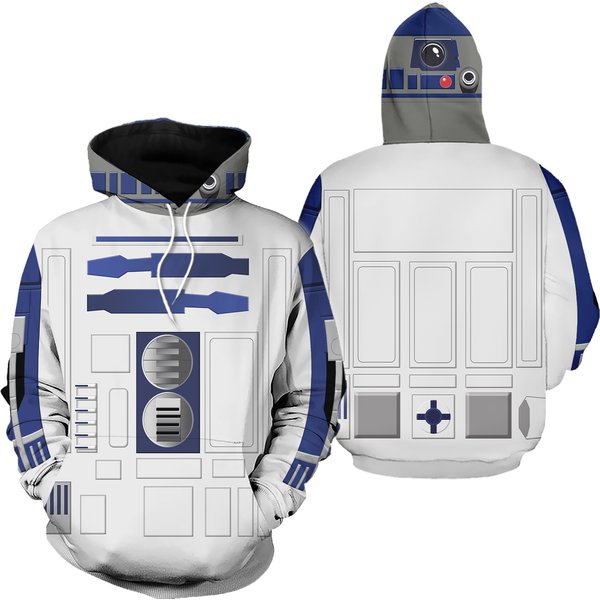R2 D2 Costumes Hoodie 3D All Over Printed-image