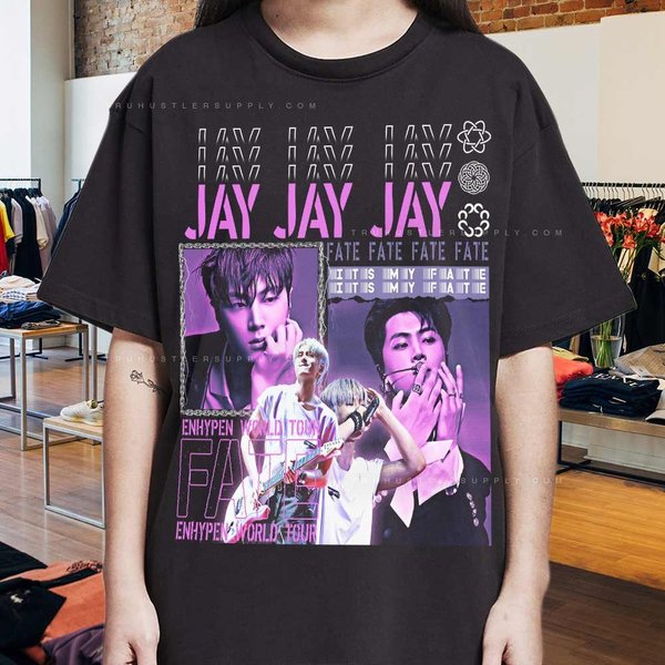 Jay Enhypen Kpop Shirt Tee, World Tour Fate 2023 Merch Tee-image
