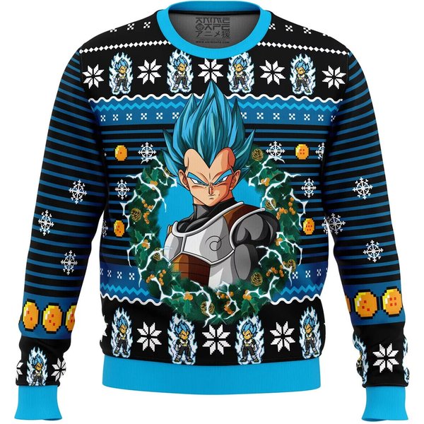 Super Saiyan Blue Vegeta Ugly Christmas 3d Sweater