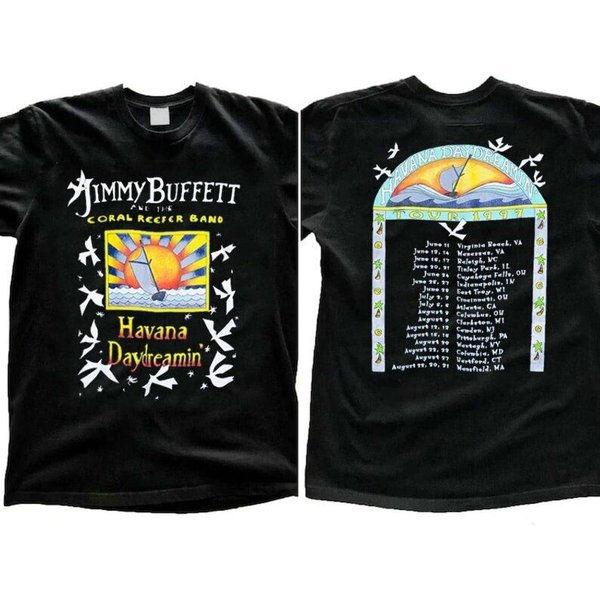 Rare!!! Jimmy Buffett Tour 1997 Shirt, Vintage Jimmy Buffett 1997 T Shirt-image