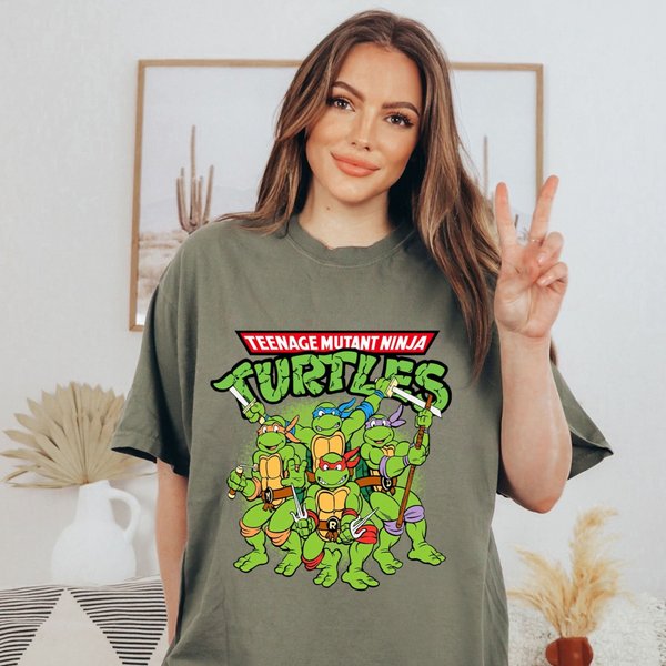 Vintage 90S Ninja Turtles Shirt, Ninja Turtles Bootleg Shirt-image
