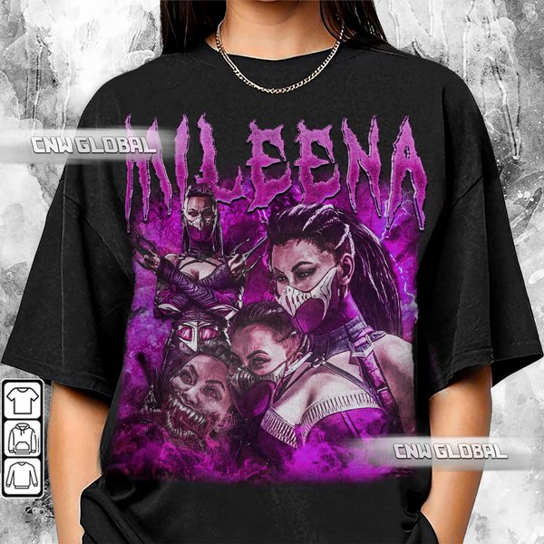Mileena Mortal Kombat 1 90s Shirt, Bootleg Movie Fighting Games Vintage Y2k Shirt