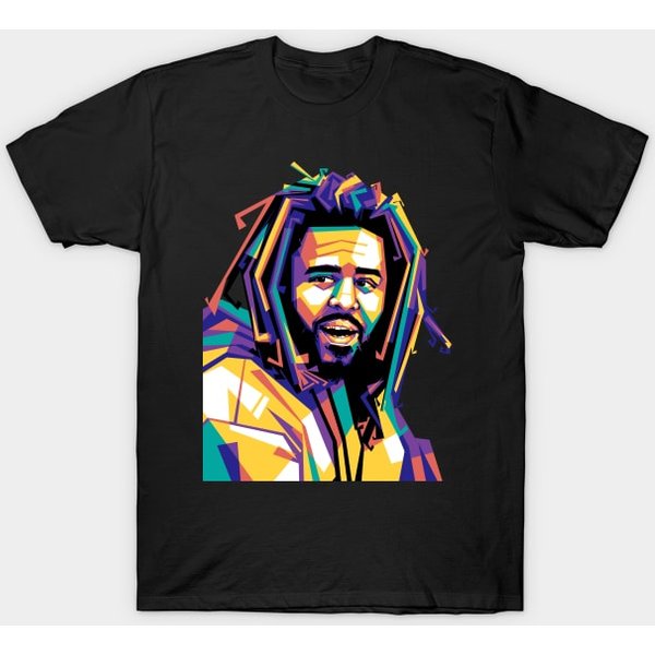 American Rapper J Cole Wpap Pop Art - Rapper - T-Shirt-image