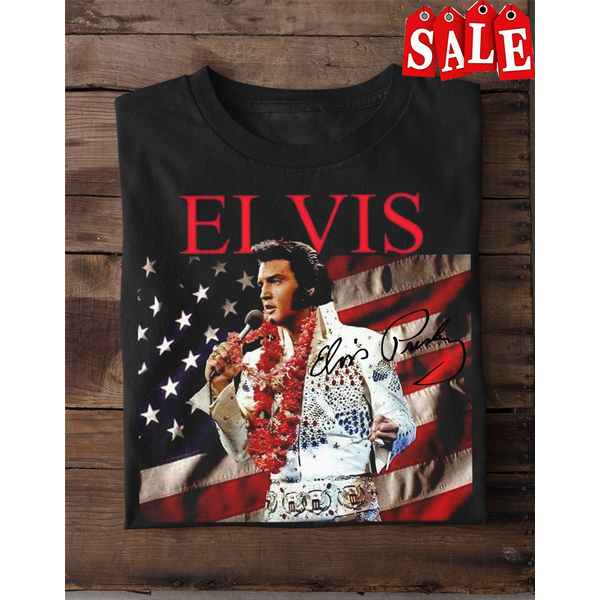 Elvis Presley Signature Cotton T- Shirt Gift Unisex All Size S To 2345Xl-image