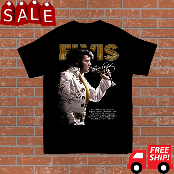 Popular Elvis Presley Quotes Signature Black T Shirt S To 5Xl Gift Fans-image