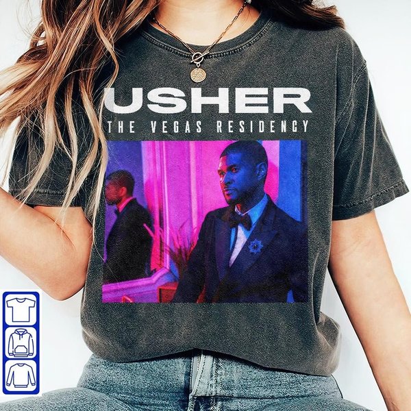 Usher My Way The Vegas Residency Tour 2023 T-Shirt, Usher Tour 2023 T-Shirt-image
