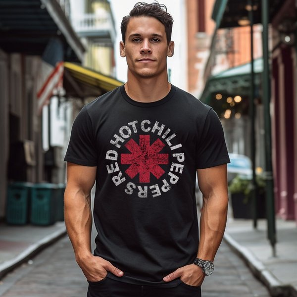 Red Hot Chili Peppers T-Shirt, Band Tee Vintage Aesthetic Distressed Rhcp Graphic Tee-image