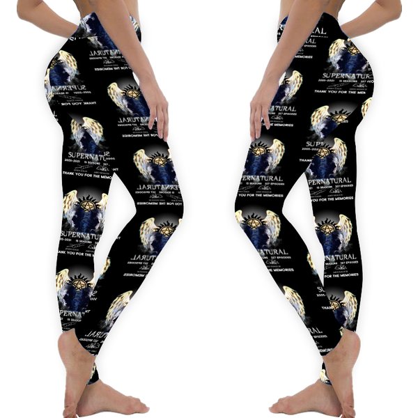 Supernatural Thank You Supernatural Signature Art Leggings-image