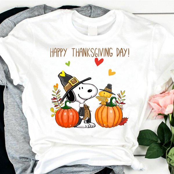 Snoopy Happy Thanksgiving Day T-Shirt-image