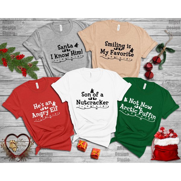 Elf Quote Shirts, Christmas Custom Crew Shirts, Family Christmas Matching Shirts-image