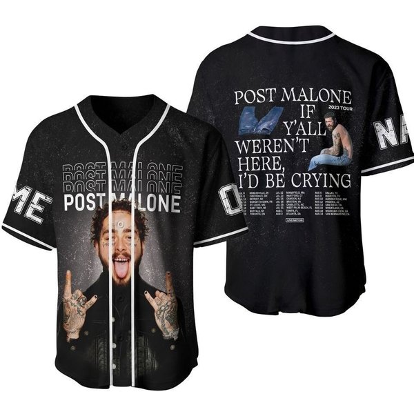 Personalized Post Malone Music Tour Baseball Jersey-image