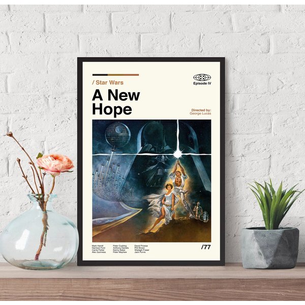 A New Hope Poster, A New Hope Print, Vintage Inspired Poster-image
