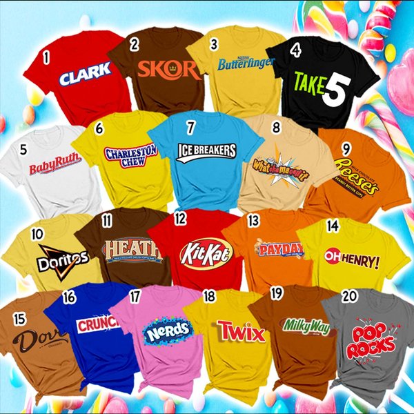 Chocolate Bar Group Halloween Shirt, Candy Group Costumes Shirt-image