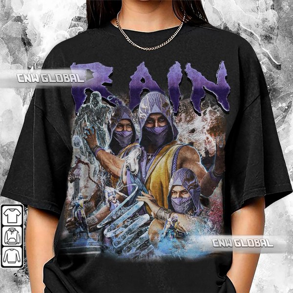 Rain Mortal Kombat 1 90S Shirt, Bootleg Movie Fighting Games T Shirt-image